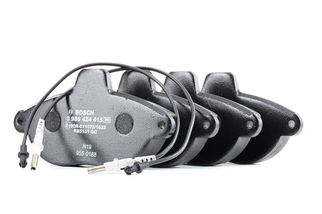 BOSCH 0 986 424 415 Τακάκια φρένων Fiat Scudo 220L Van 2.0 JTD 16V 109 PS RHK (DW10UTED4)