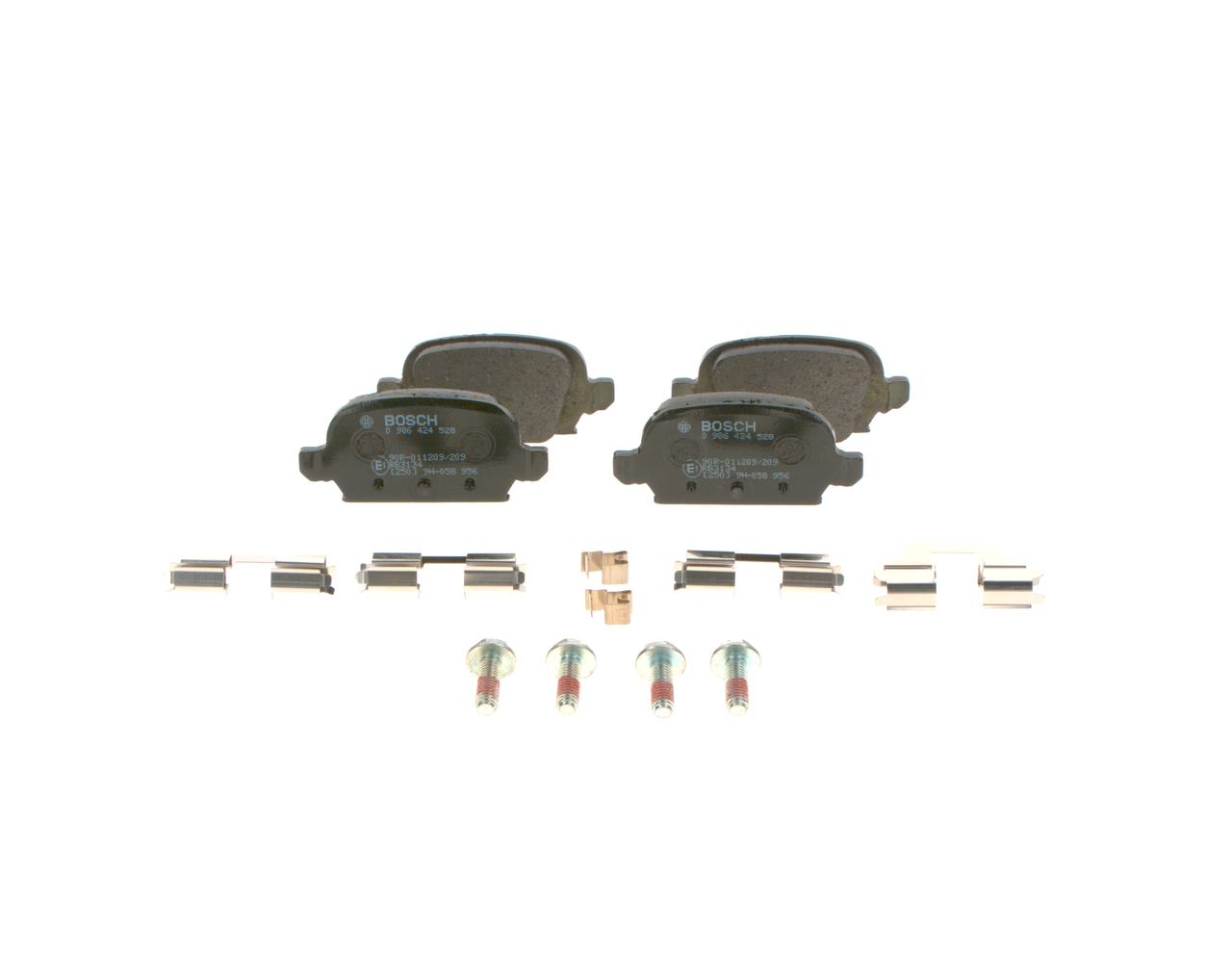 BOSCH 0 986 424 528 Pastillas de freno VAUXHALL Combo Mk2 (C) Furgón / Familiar (F25) 1.6 84 cv Z 16 SE