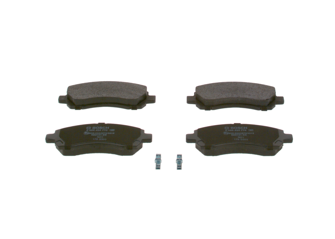 BOSCH 0 986 424 770 Τακάκια φρένων Subaru Legacy BG5 2.2 i 4WD (BG7) 131 PS EJ22 EMPI