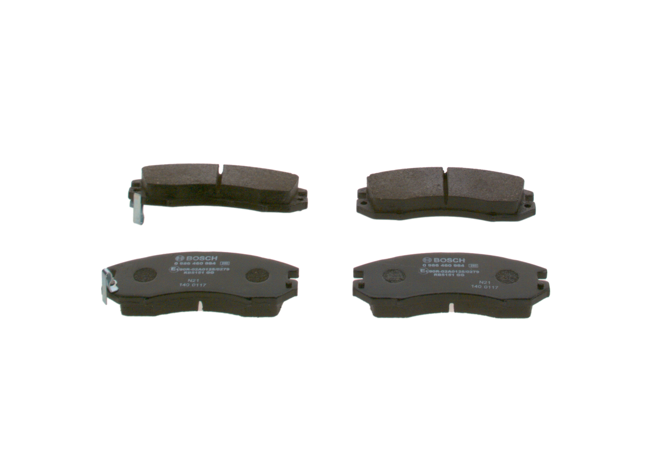 BOSCH 0 986 460 984 Τακάκια φρένων SUBARU Legacy II Sedan (BD) 2.0 i 4WD (BD5) 116 PS EJ201
