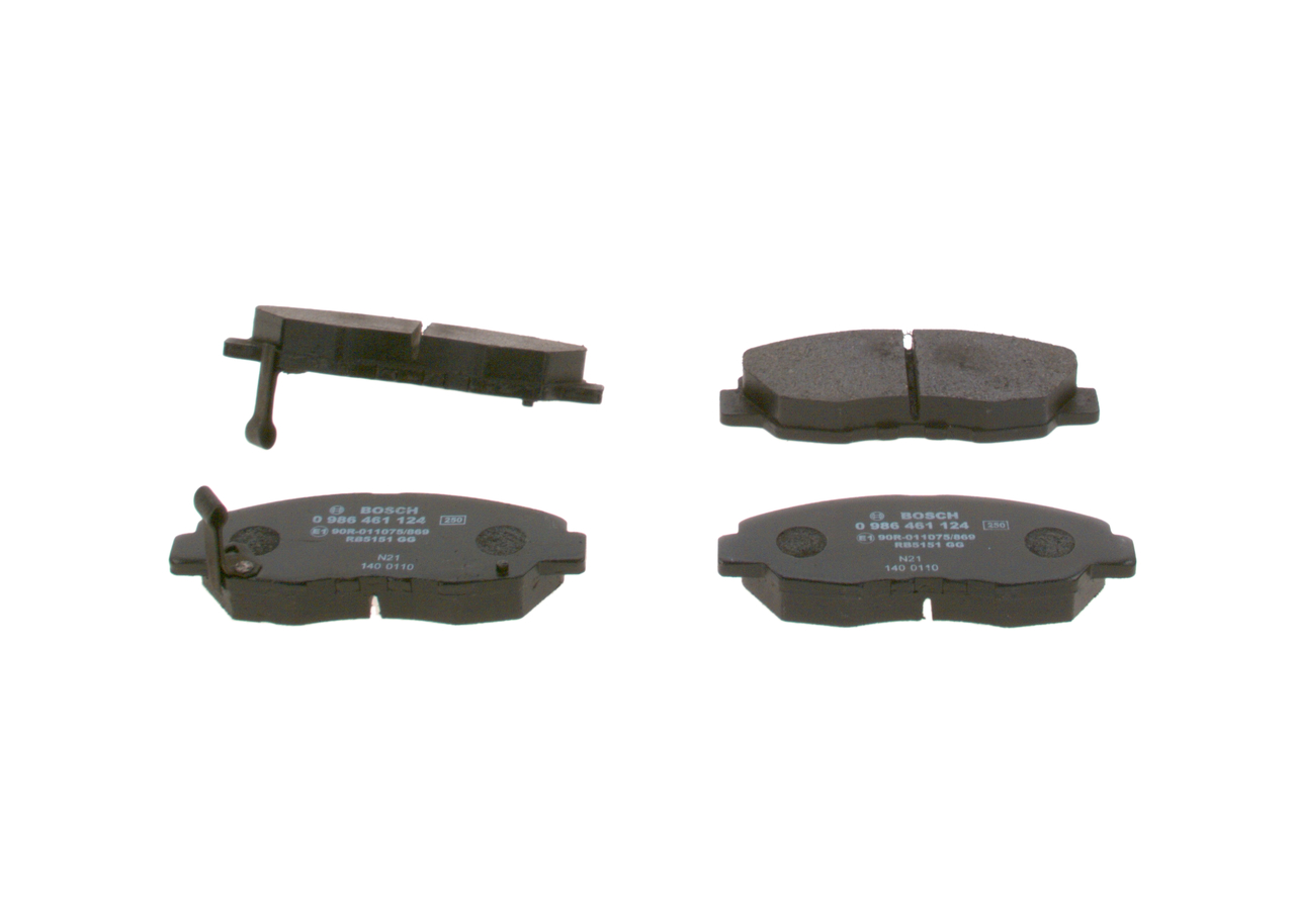 BOSCH 0 986 461 124 Bromsbelägg HONDA Accord VI Sedan (CK, CG, CH, CF8) 2.0 Vtec (CF9, CF0, CF1, CF2) 150 hk F20B2