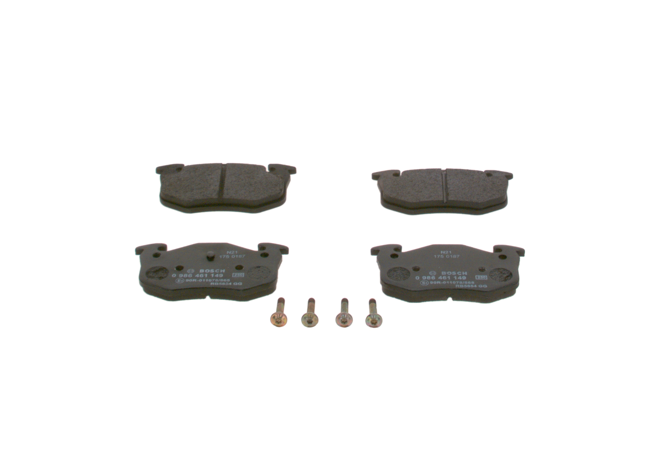 BOSCH 0 986 461 149 Pastiglie dei freni Renault Clio 1 1.8 88 CV F3P 714