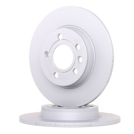BOSCH 0 986 478 871 Bremseskiver VW T4 Flatvogn lastebil 2.5 TDI Syncro 102 hk AXL