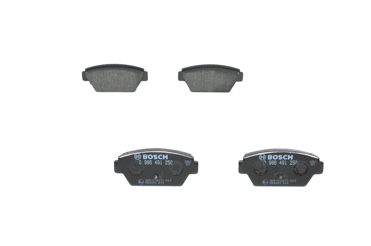 BOSCH 0 986 491 250 Τακάκια φρένων Mitsubishi Eclipse D22 2.0 Turbo 200 PS 4G63-T (DOHC 16V)