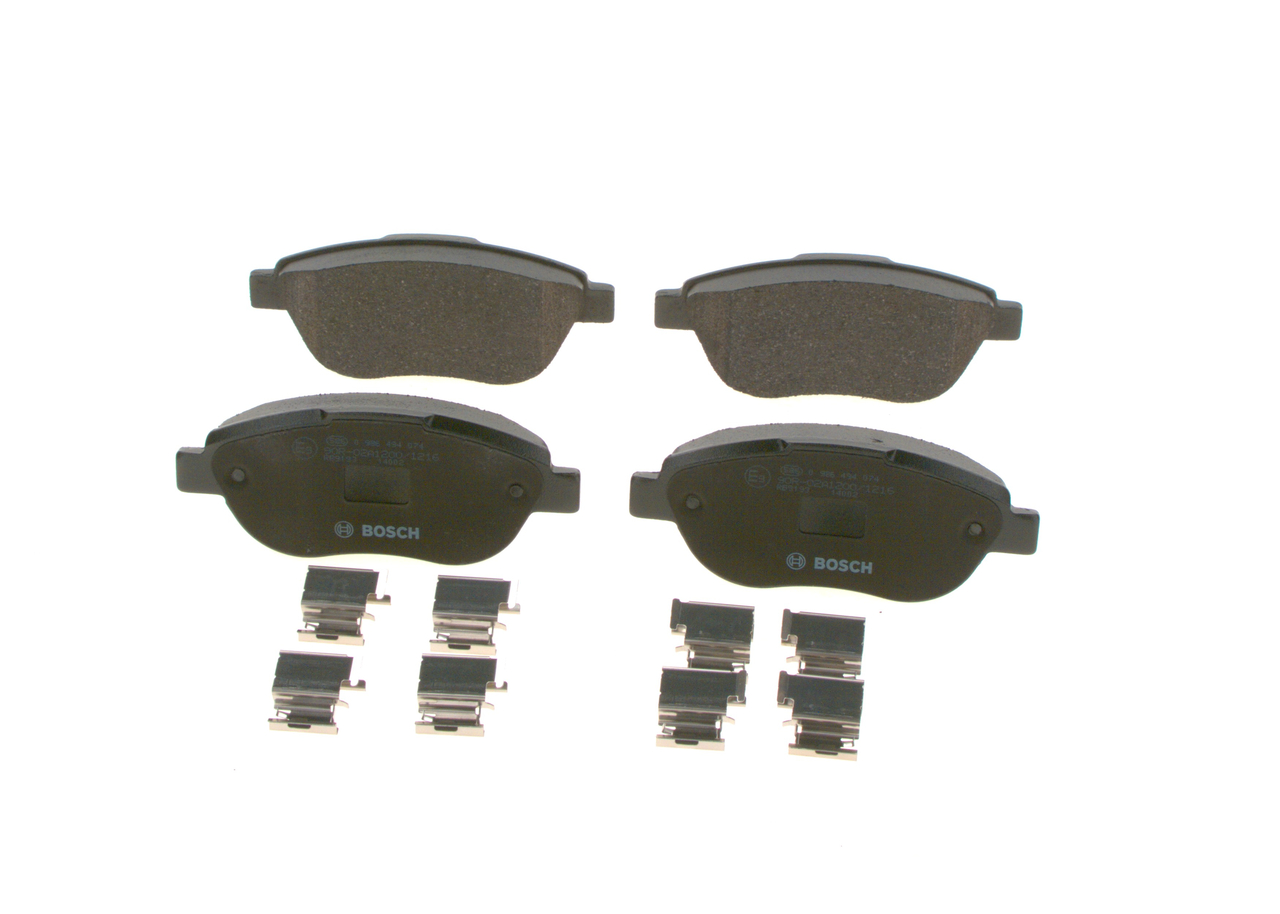 BOSCH 0 986 494 074 Τακάκια φρένων Fiat Multipla 186 1.9 JTD 120 PS 186 A9.000