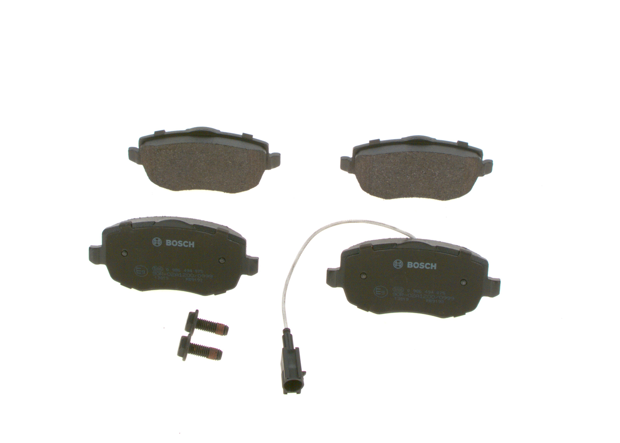 BOSCH 0 986 494 075 Τακάκια φρένων Lancia Ypsilon 2 1.3 D Multijet (843.AXF11, 843.AXF1A, 843.AXM11,... 75 PS 199 A9.000