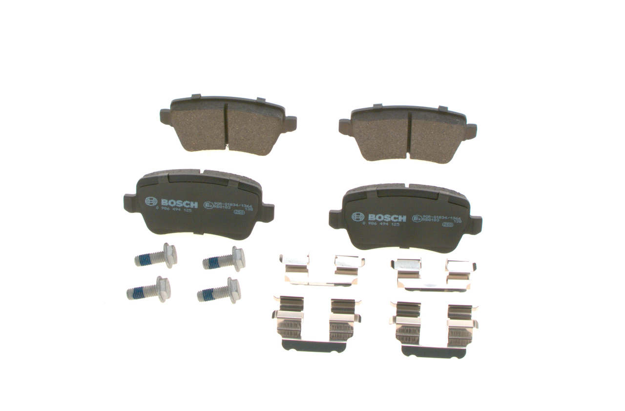 BOSCH 0 986 494 125 Τακάκια φρένων FIAT Croma Van (194) 1.9 MJTD (194AXB1B) 120 PS 939 A1.000