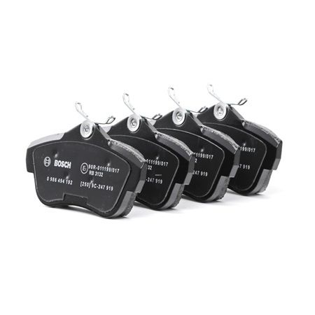 BOSCH 0 986 494 192 Τακάκια φρένων CITROËN Jumpy II Φορτηγό πλατφόρμα/Σασσί 2.0 HDI (X_AHY) 98 PS AHY (DW10CE)