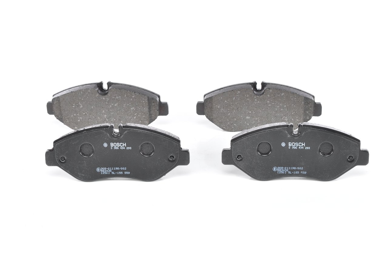 BOSCH 0 986 494 293 Τακάκια φρένων IVECO Daily VI Φορτηγό πλατφόρμα/Σασσί 35S60E, 35C60E 82 PS ELETTRICO