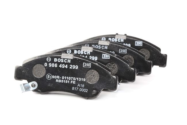 BOSCH 0 986 494 299 Bremseklosser Honda Jazz gd 1.3 iDSi (GD1) 83 hk L13A1