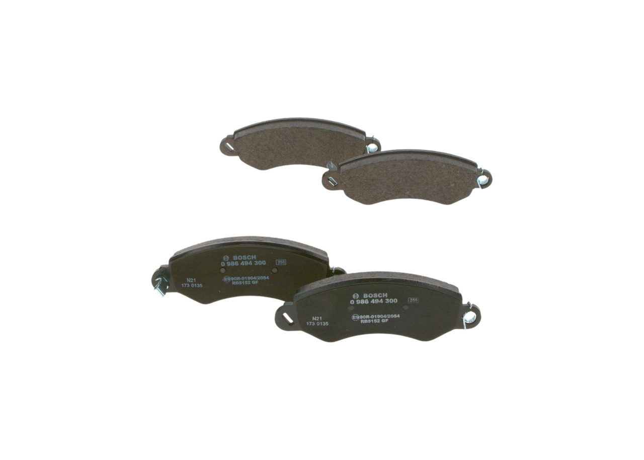 BOSCH 0 986 494 300 Remschijven en -blokken 2.5 D 95 Pk VM39C
