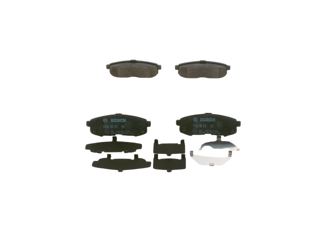 BOSCH 0 986 494 319 Jarrupalat Mazda 2 MPV 2.5 V6 (LW5W) 170 hv GY-DE