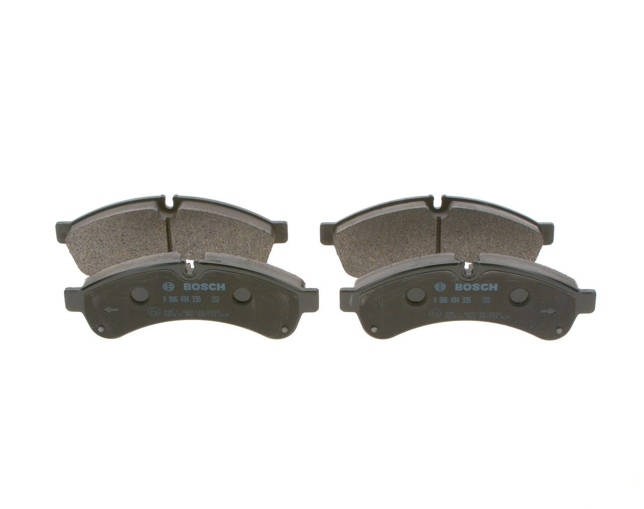 IVECO BOSCH Takajarrupalat ja etujarrupalat 0 986 494 335