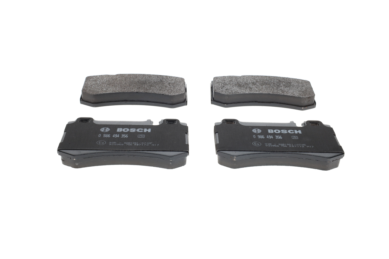 BOSCH 0 986 494 356 Τακάκια φρένων Mercedes S211 E 55 T AMG Kompressor 476 PS M 113.990