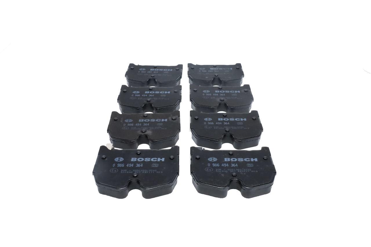 BOSCH 0 986 494 364 Τακάκια φρένων Mercedes S211 E 55 T AMG Kompressor 476 PS M 113.990