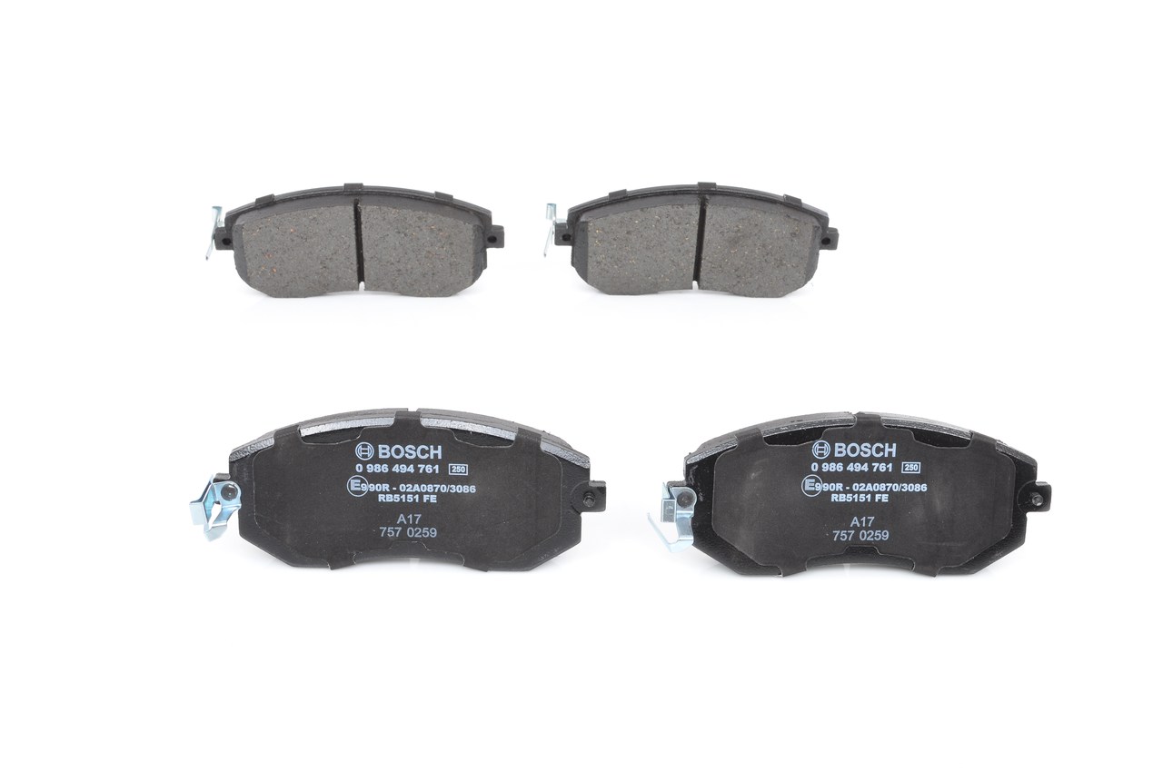 BOSCH 0 986 494 761 Bremseklodser Subaru Forester SJ 2.0 BiFuel AWD (S13, SJ5) 150 HK FB20B