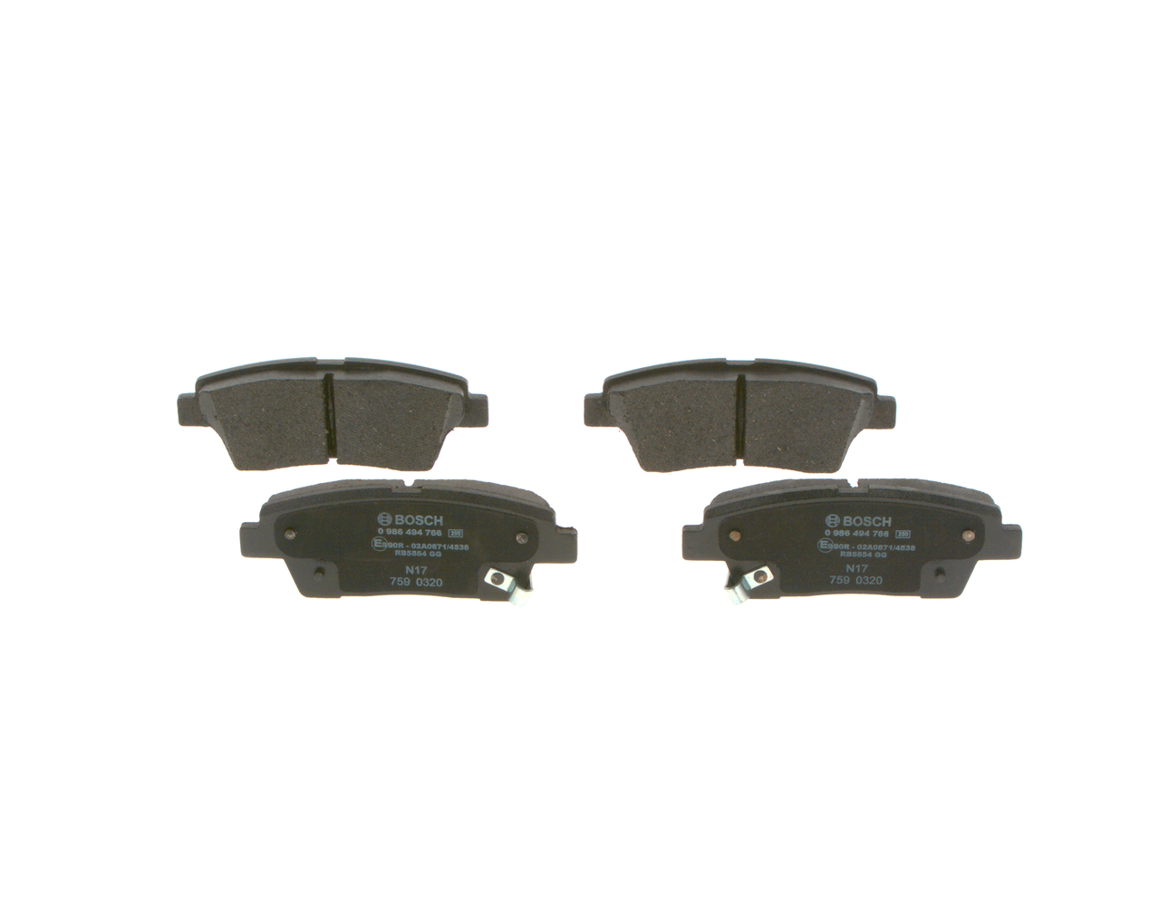 HYUNDAI BOSCH Τακάκια φρένων 0 986 494 766