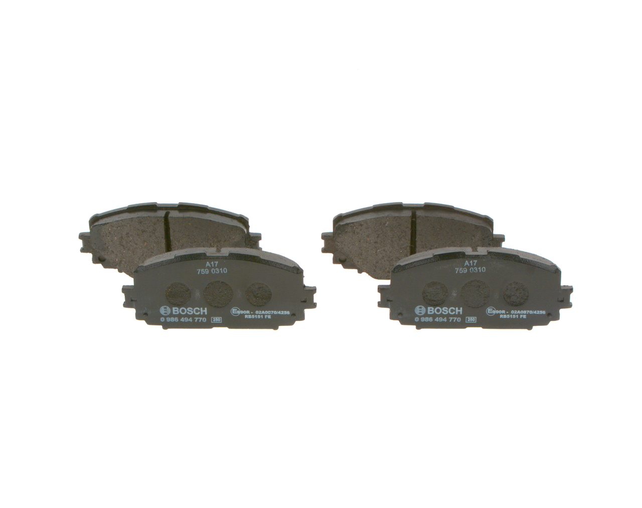TOYOTA BOSCH Bremseklods 0 986 494 770