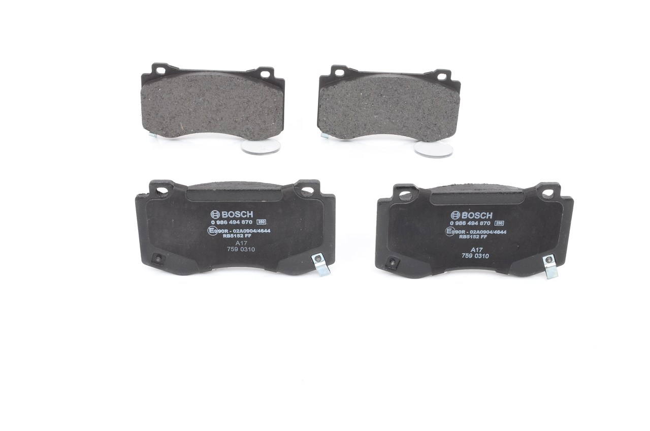 CHRYSLER BOSCH Bremsbelagsatz 0 986 494 870