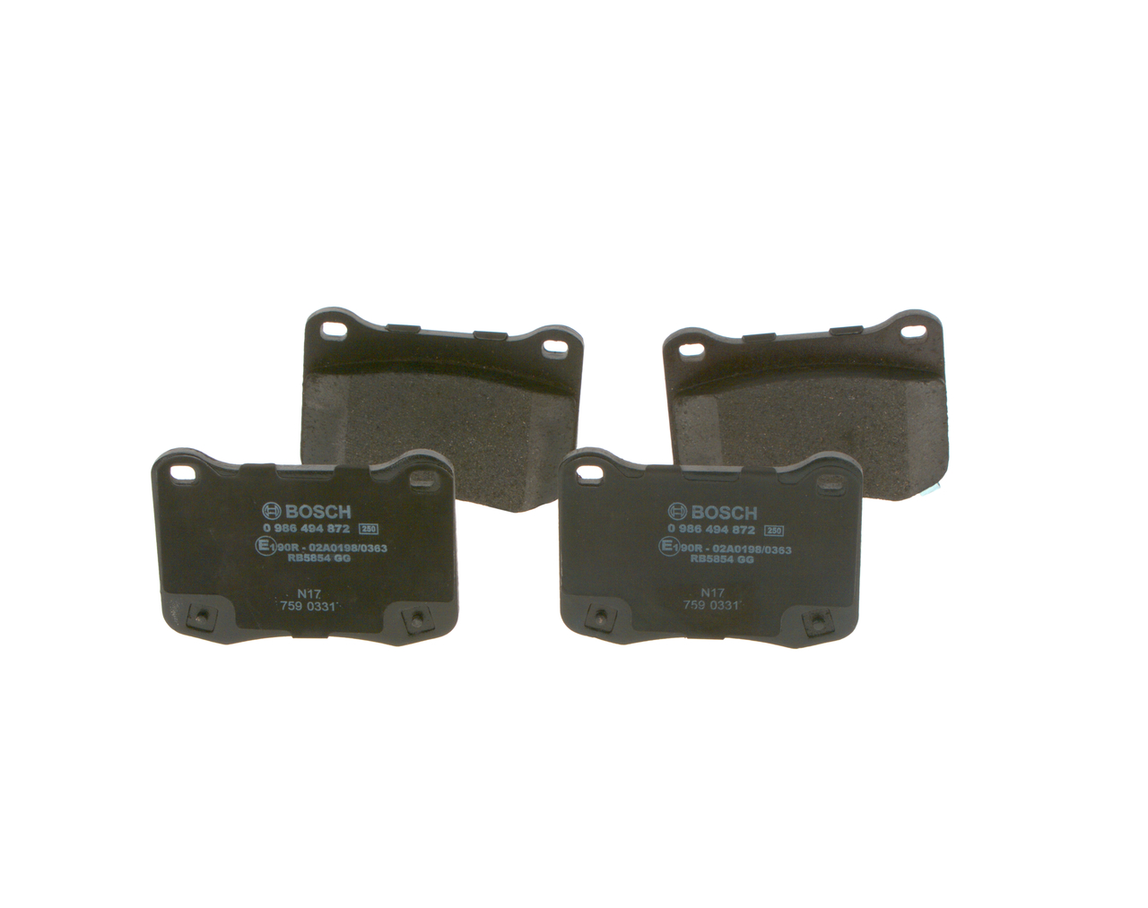 BOSCH 0 986 494 872 Pastiglie dei freni Lexus IS XE2 5.0 IS F 423 CV 2UR-GSE