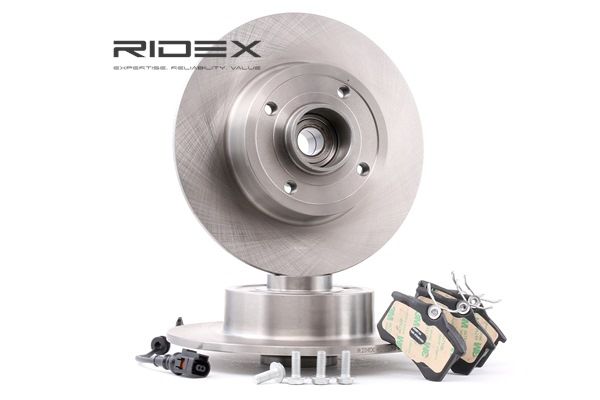 RIDEX 3405B0198 Discos y pastillas de freno RENAULT Modus / Grand Modus (F, JP) 1.2 75 cv D4F 740