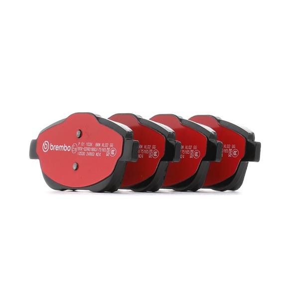 BREMBO P 61 103X Τακάκια φρένων DS DS 3 Crossback (U_) 1.5 BlueHDi 100 (UCYHYJ) 102 PS YHY (DV5RD)