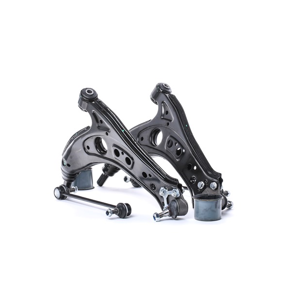 Comprar baratas 772S0140 Kit de reparação braço oscilante Eixo dianteiro, lado esquerdo, Eixo dianteiro, lado direito, em baixo, com articulação de suspensão/guia, com apoio de borracha, com barra de acoplamento de RIDEX
