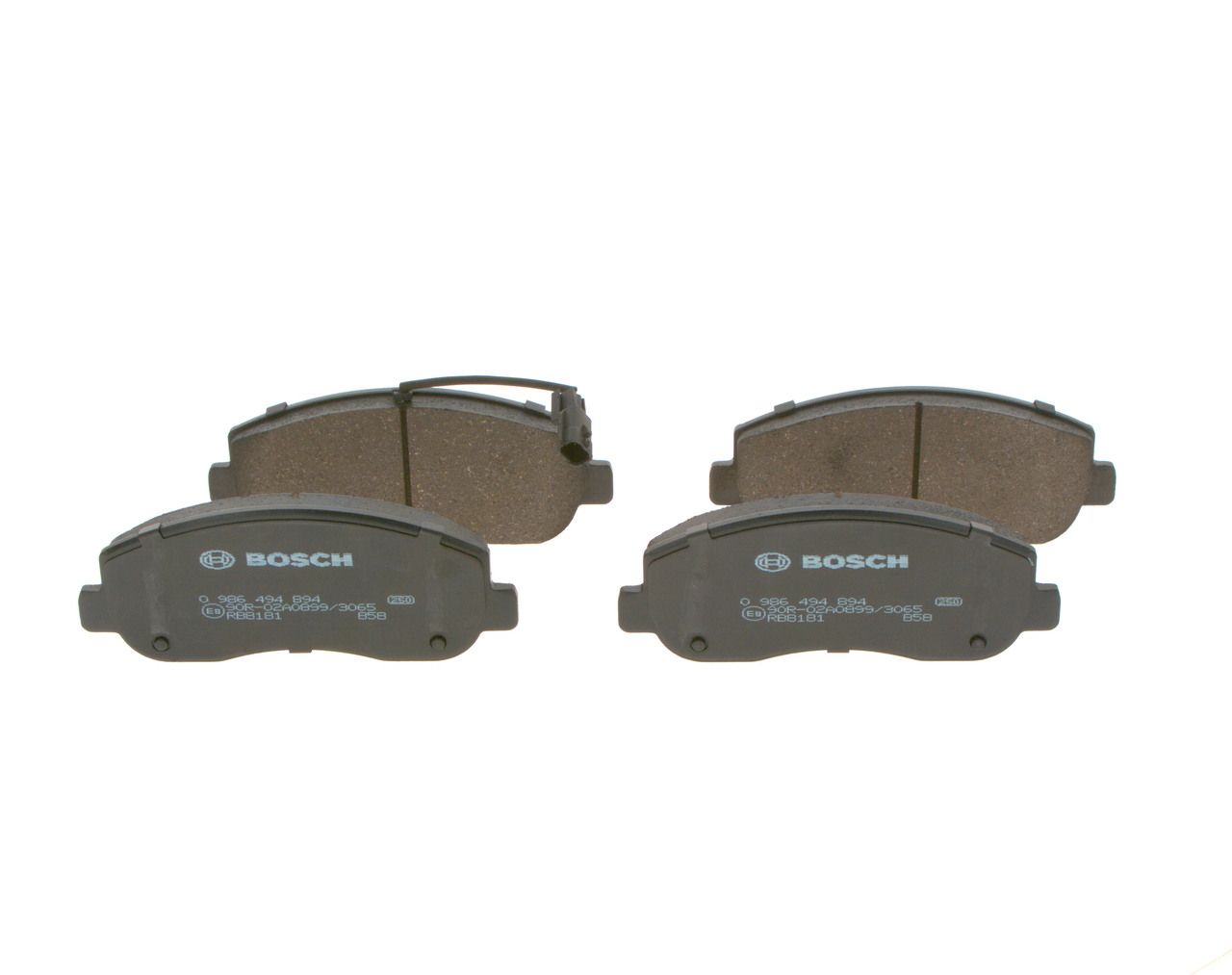 BOSCH 0 986 494 894 Pastilhas de travão Renault Master 3 Van 2.3 dCi 100 FWD (FV0A, FV0B, FV0G, FV0K, FV0H) 101 cv M9T 670