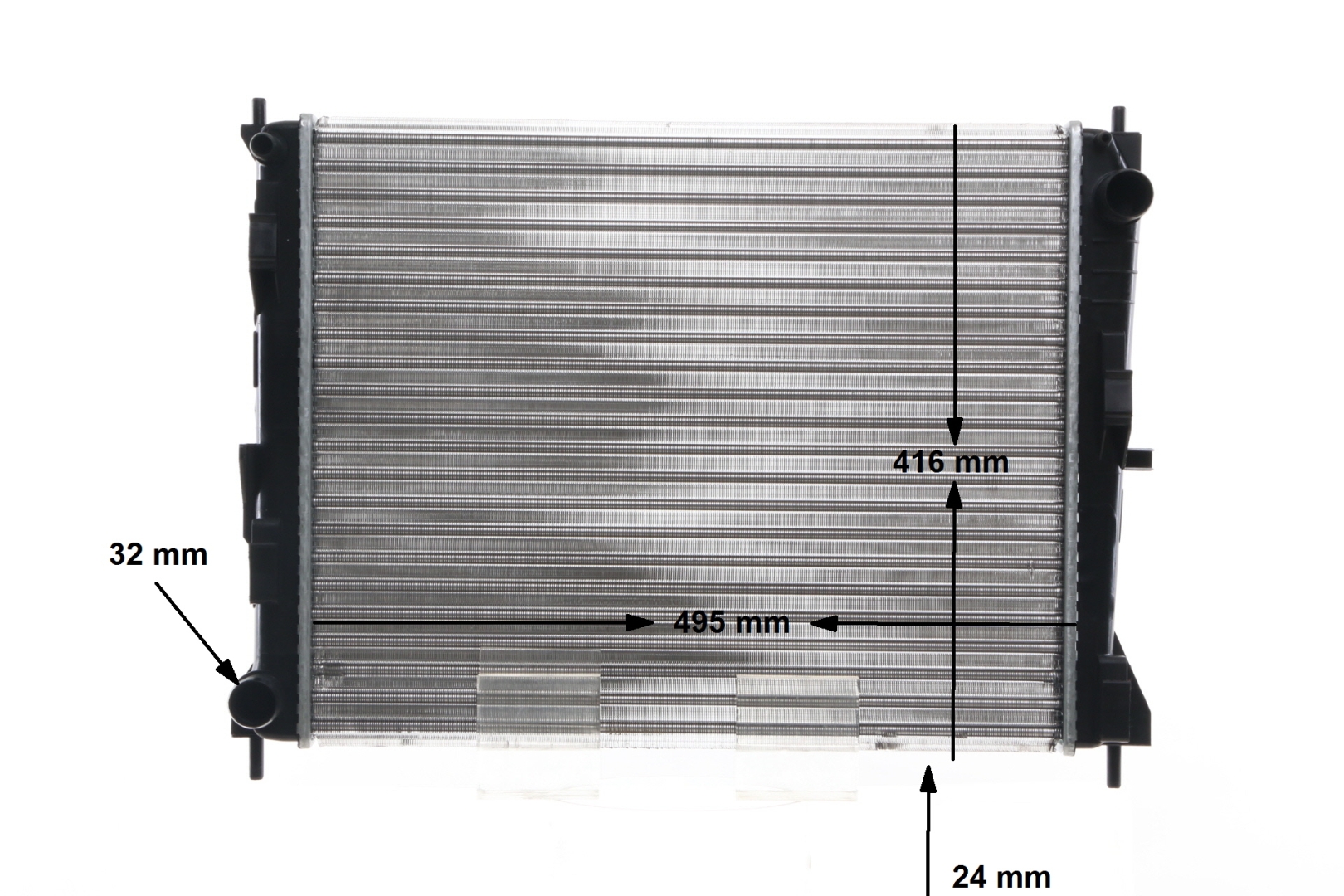 MAHLE ORIGINAL CR 1691 000S Radiator RENAULT Modus / Grand Modus (F, JP) 1.2 GPL (JP0R) 75 hk D4F 744