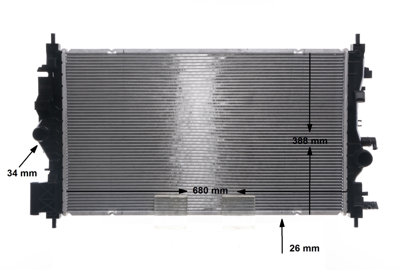 MAHLE ORIGINAL CR 1697 000S Ψυγειο νερου Opel Astra J gtc 1.6 CDTI (08) 136 PS B 16 DTH