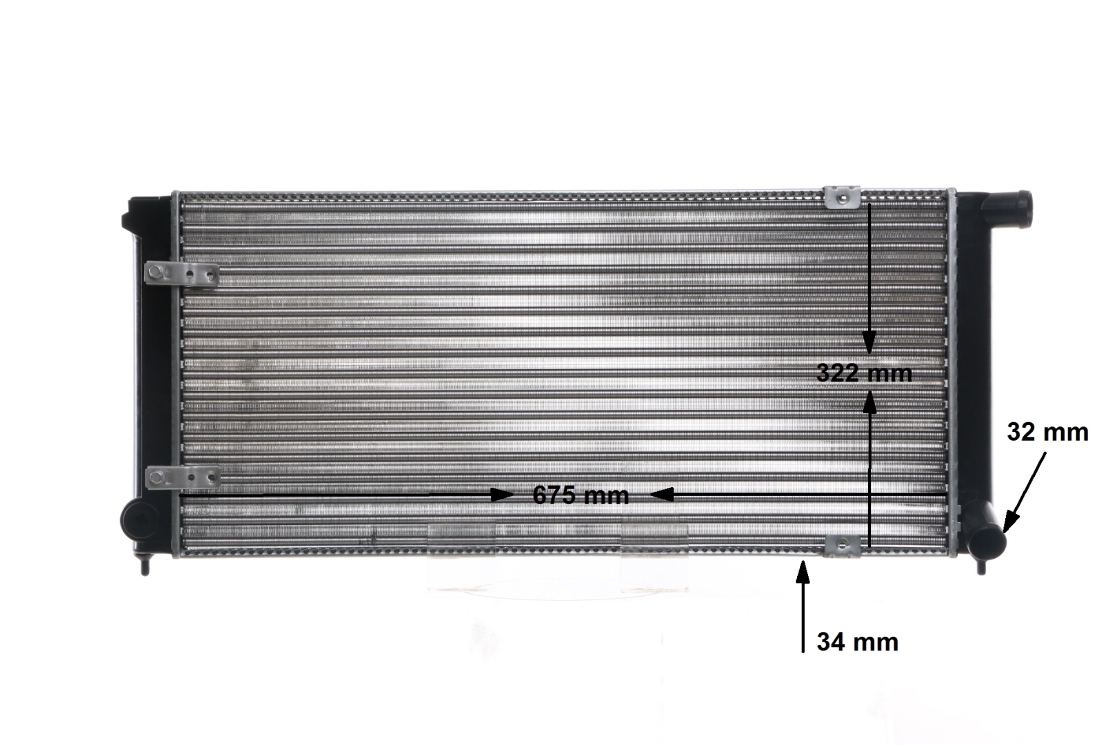 MAHLE ORIGINAL CR 407 000S Hűtő Jetta 2 1.6 TD 70PS 1988