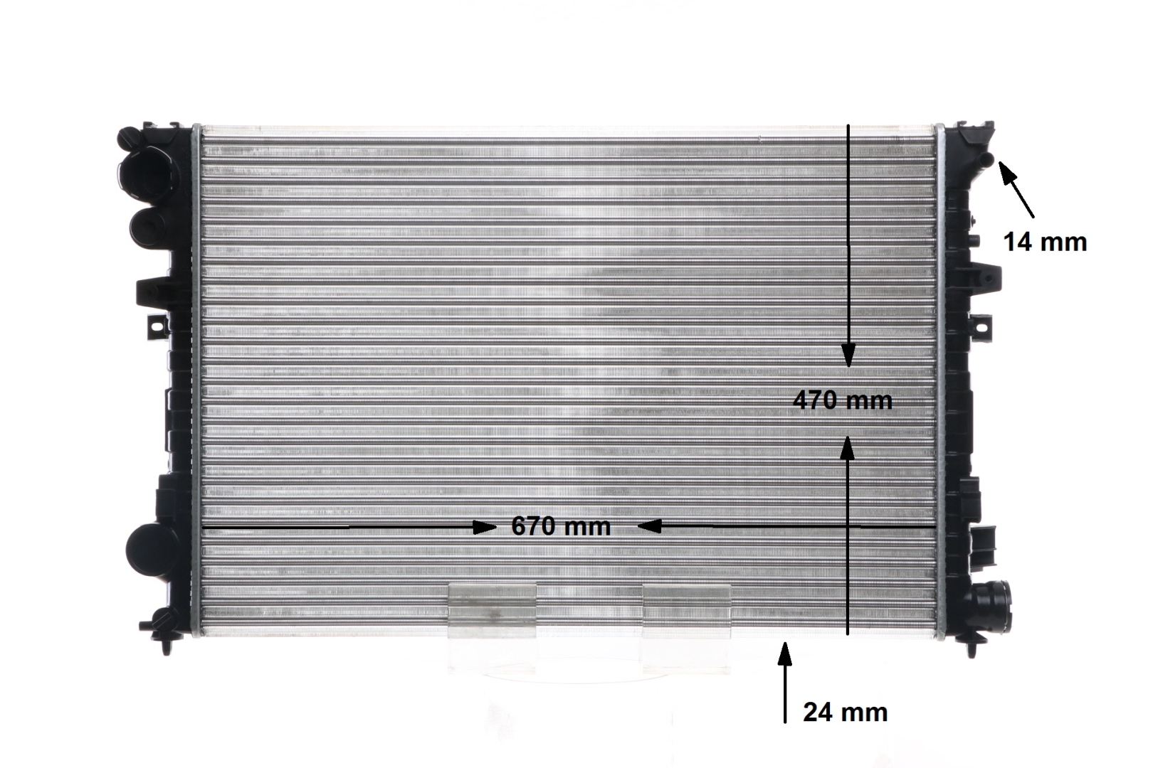 MAHLE ORIGINAL CR 587 001S Radiator Fiat Scudo Stasjonsvogn 2.0 JTD 94 hk RHX