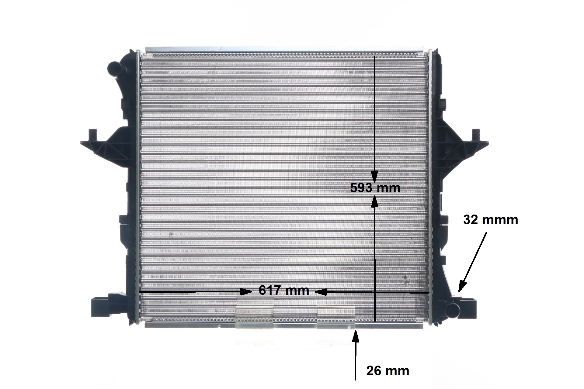 MAHLE ORIGINAL CR 81 000S Radiator VW Amarok Flatvogn lastebil 2.0 TDI 4motion 140 hk CNFB