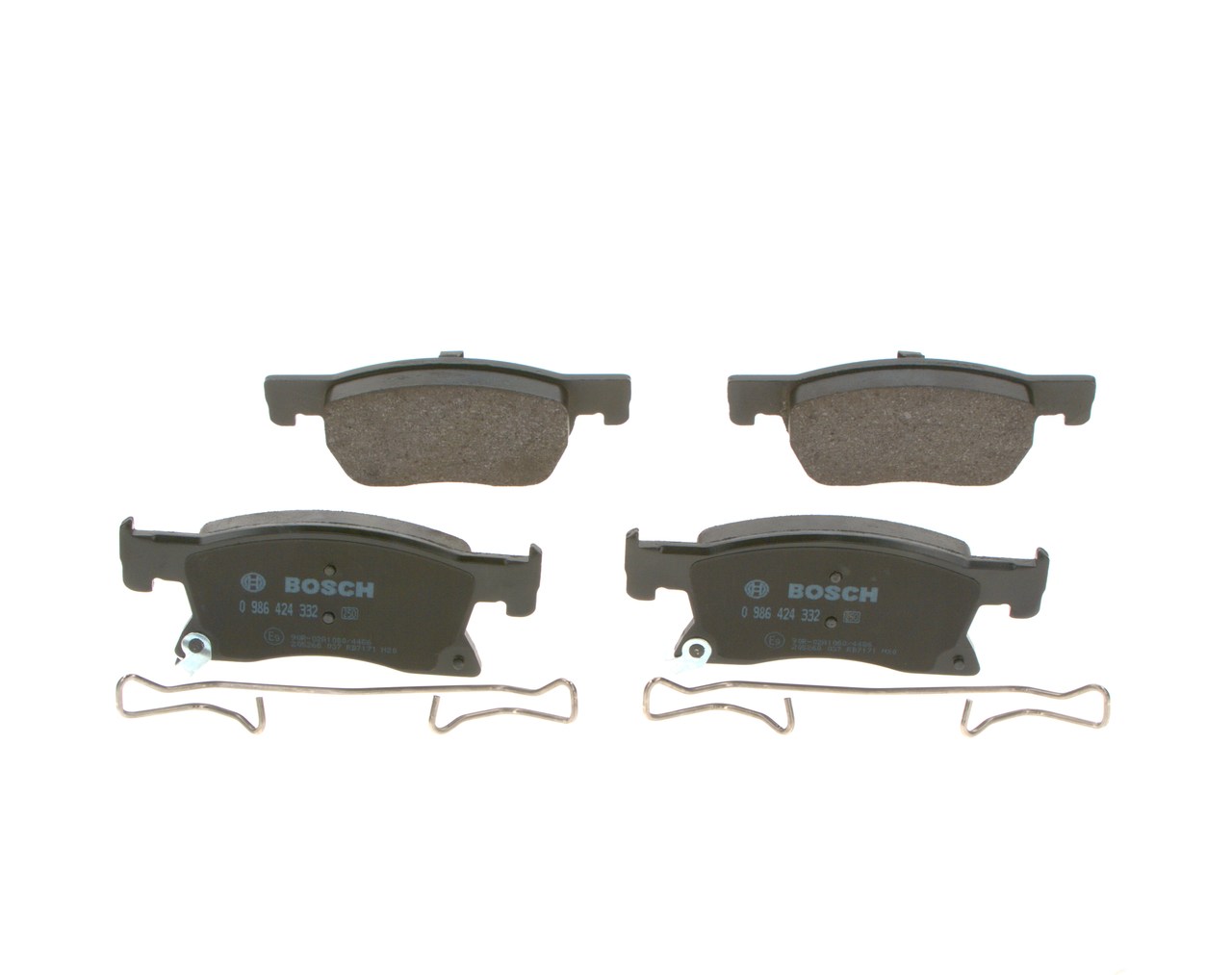 BOSCH 0 986 424 332 Bremseklodser VAUXHALL Astra Mk7 (K) Hatchback (B16) 1.2 Turbo 131 HK F 12 SHT