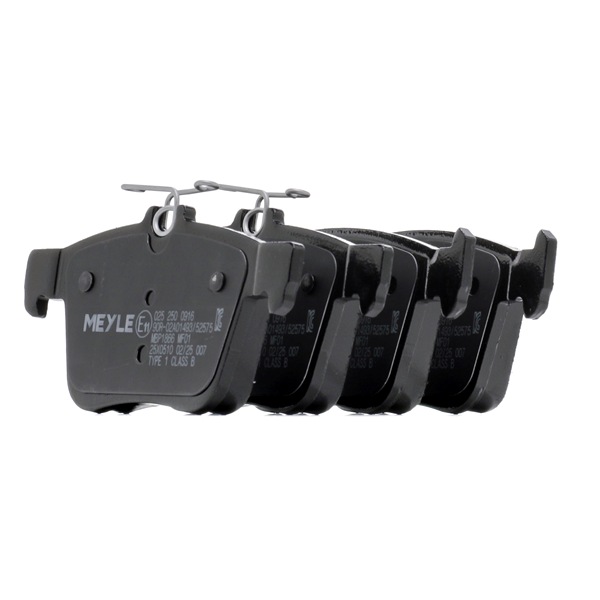 Bremsbelagsatz Hinterachse, mit Anti-Quietsch-Blech - Artikel Nr. 25011 Original MEYLE 3Q0698451, 3Q0698451, 3Q0698451B, 3Q0698451, 3Q0698451B Ersatzteile