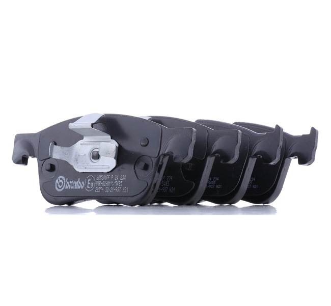 BREMBO Brake pad set P 24 234 without accessories, with antisqueak plate, with piston clip