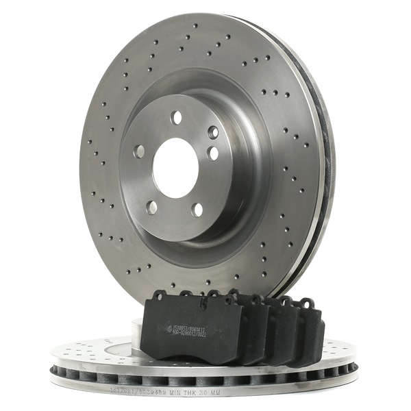 RIDEX 3405B1540 Σετ φρένων τακακια και δισκοπλακες Mercedes S211 E 500 5.5 (211.272) 388 PS M 273.960