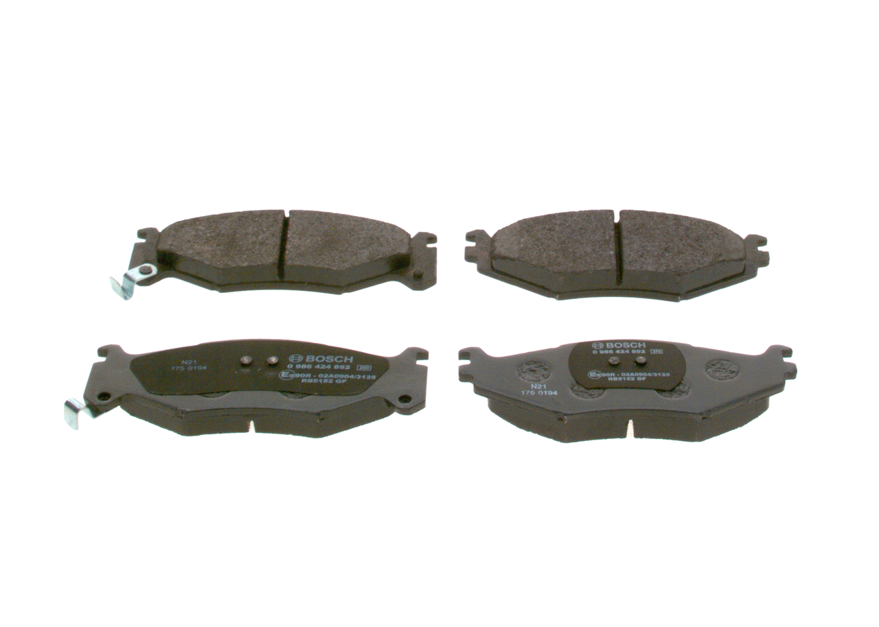 CHRYSLER BOSCH Bremsklötze 0 986 424 892