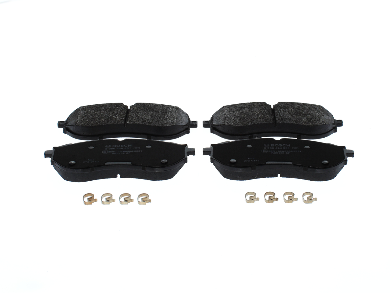 BOSCH 0 986 424 931 Τακάκια φρένων VW Crafter Φορτηγό πλατφόρμα 2.0 TDI RWD 163 PS DREC