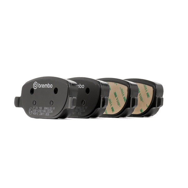 Comparare P 23 199 Pastiglie dei freni con bulloni pinza freno, con lamierino anticigolío, con accessori da BREMBO 77364273 a buon mercato