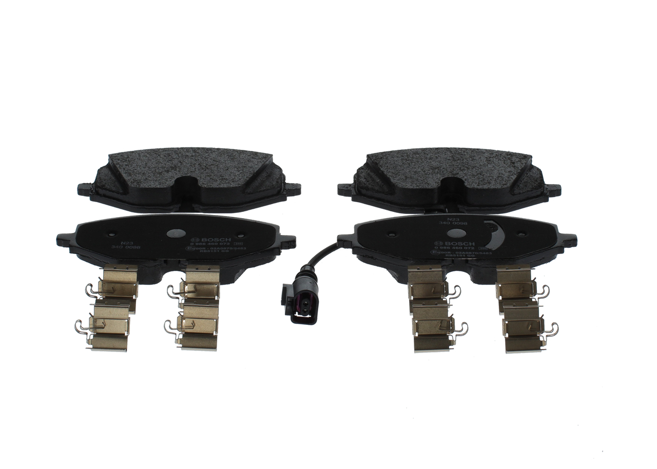 BOSCH 0 986 460 072 Pastiglie dei freni Golf 8 1.5 GTE Plug-in Hybrid 272 CV DUCA