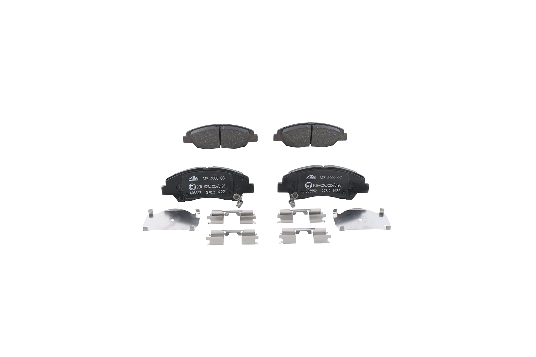 ATE 13.0460-5552.2 Pastiglie dei freni HYUNDAI i10 III Hatchback (AC3, AI3) 1.0 MPi 63 CV G3LD