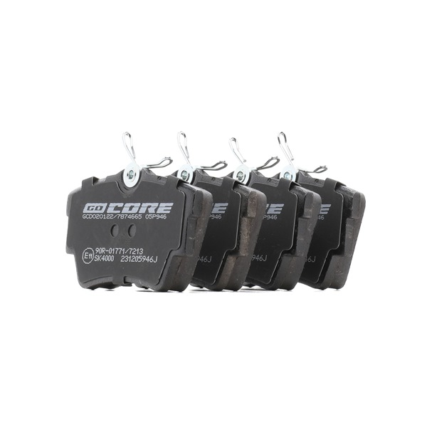 goCORE GCD020122 Remblokken VAUXHALL Vivaro Flatbed Vrachtwagen / Chassis (X82) 1.6 CDTi 120 Pk R9M 450
