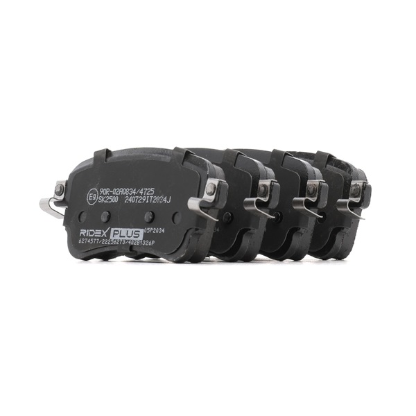RIDEX PLUS 402B1326P Τακάκια φρένων FIAT Scudo III Φορτηγό πλατφόρμα / Σασσί E-SCUDO (507) 136 PS ZKX (ZK01)