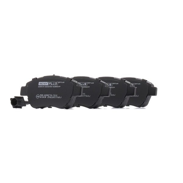 RIDEX PLUS 402B0037P Τακάκια φρένων Citroen Nemo Van 1.3 BlueHDi 80 PS FHY (F13DTE6)