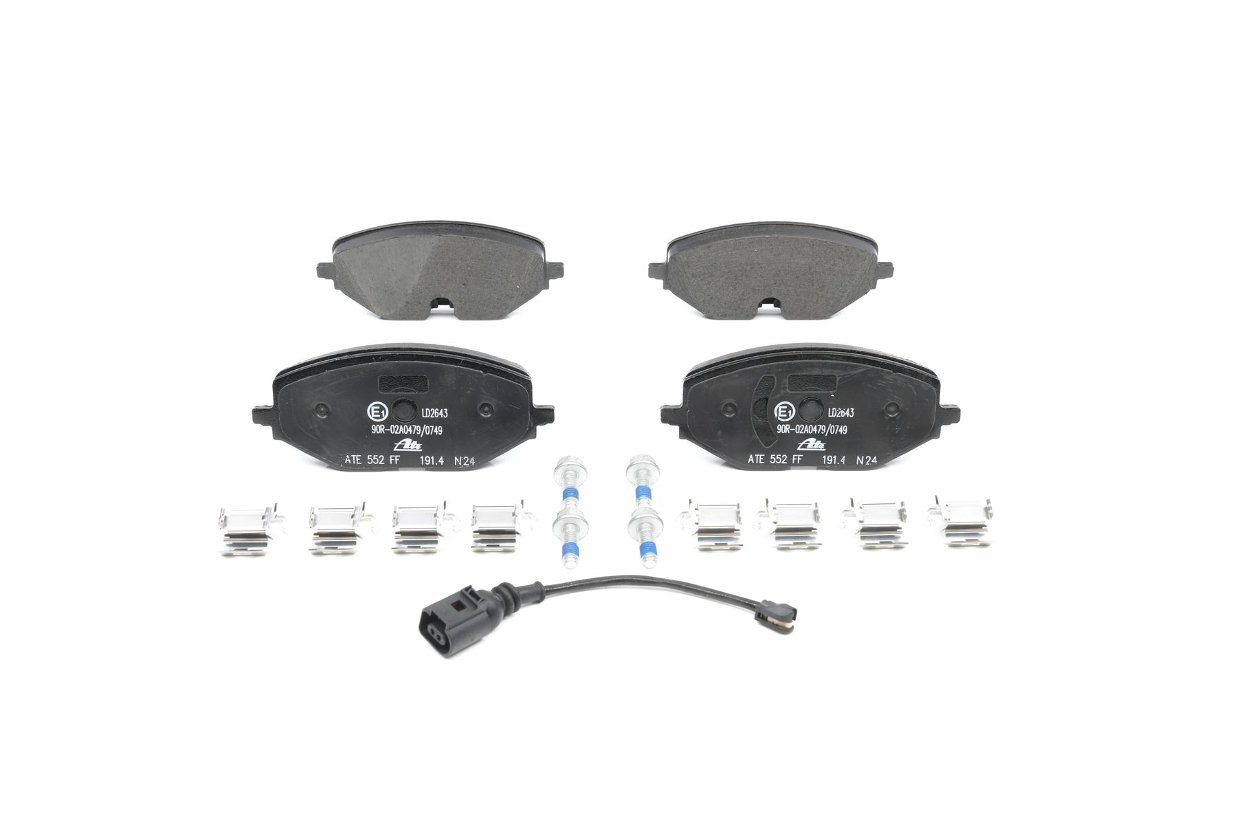 ATE 13.0470-2643.2 Pastiglie dei freni Golf 8 1.5 GTE Plug-in Hybrid 272 CV DUCA