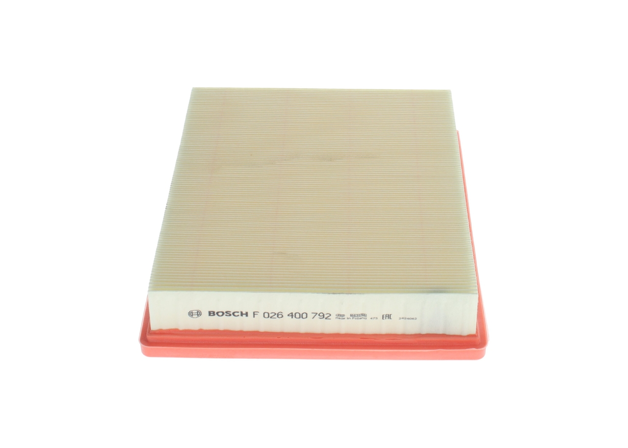 BOSCH F 026 400 792 Luftfilter Sprinter 3-t Flatvogn lastebil / Chassis (910) 211 CDI (910.121, 910.123) 114 hk OM 654.920