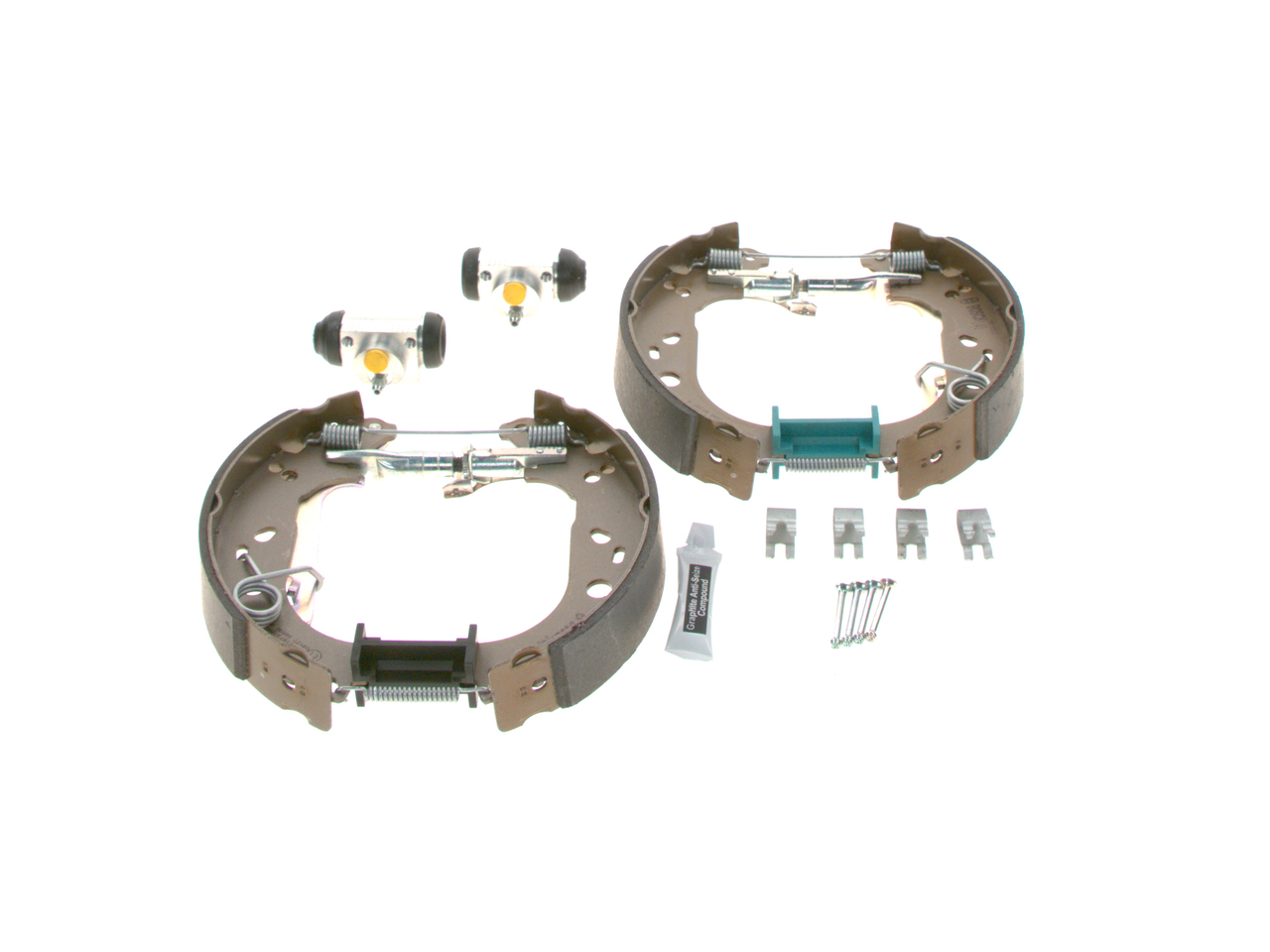 BOSCH 0 204 114 656 Bremsensatz, Trommelbremse Fiat Idea 350 1.9 JTD 101 PS