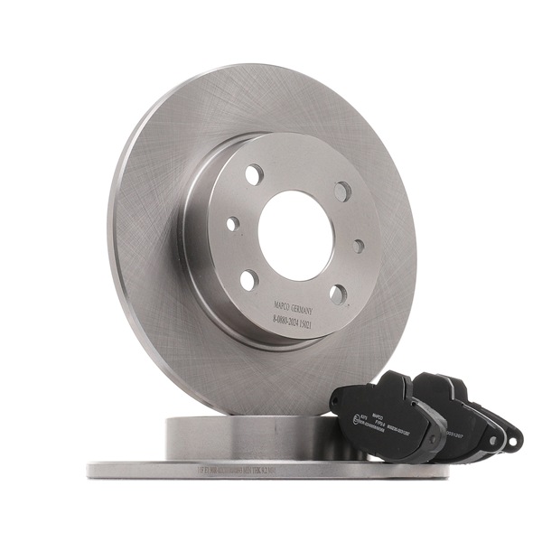 47011 MAPCO Bremsscheiben und -beläge Vorderachse, Ø: 240mm, voll