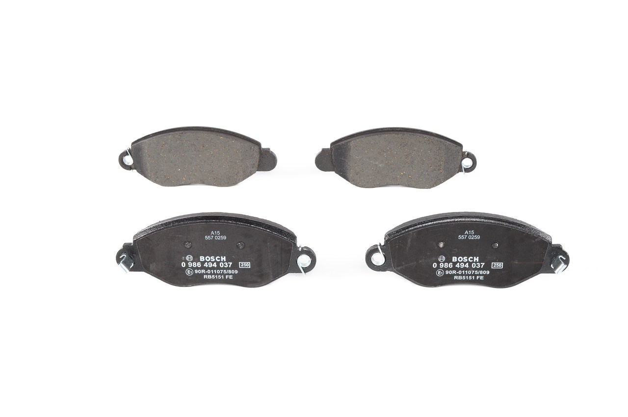 BOSCH 0 986 494 037 Τακάκια φρένων Ford Transit Mk5 Microbus 2.0 DI 75 PS D3FA